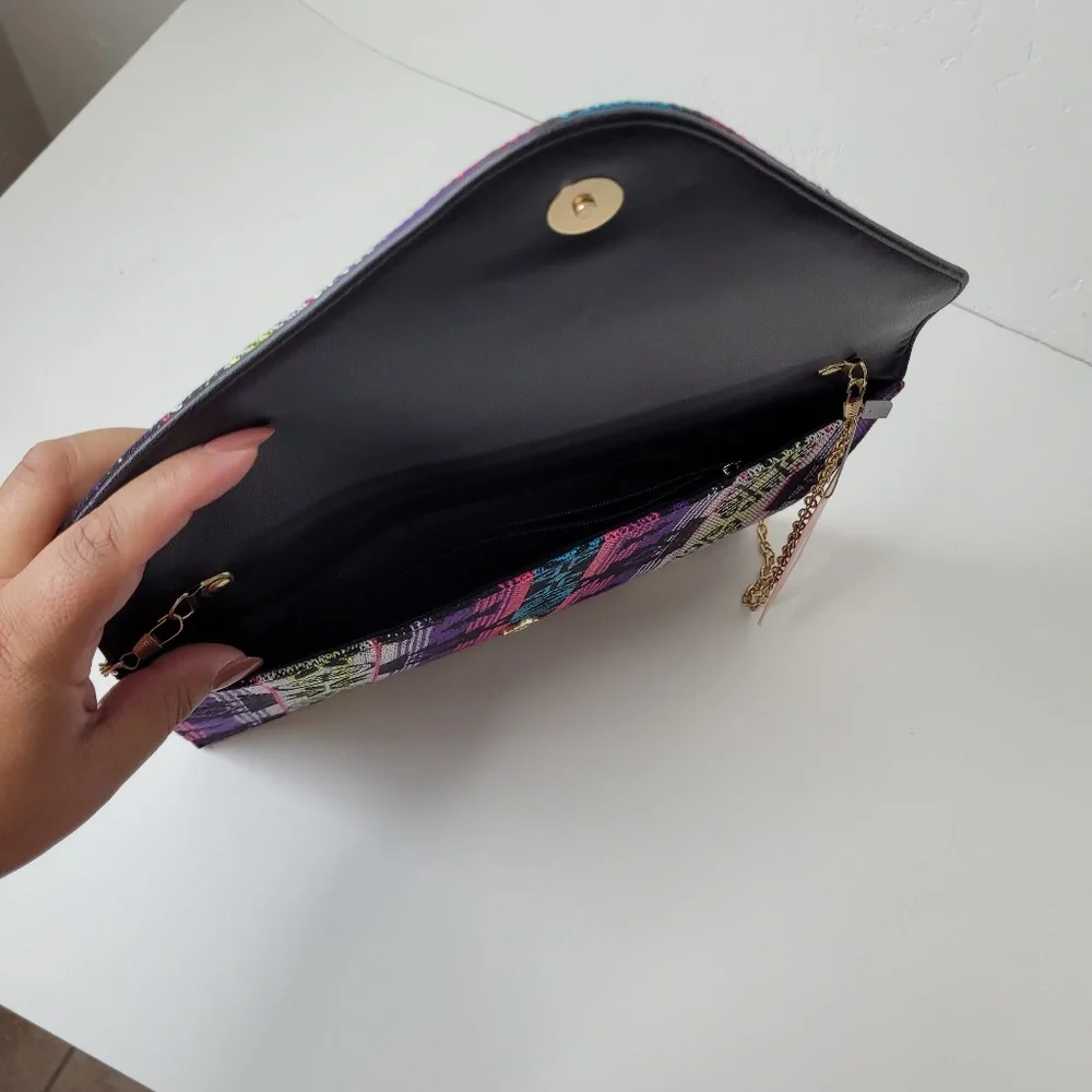 Vieta Colorful Tribal Boho Envelope Clutch Purse